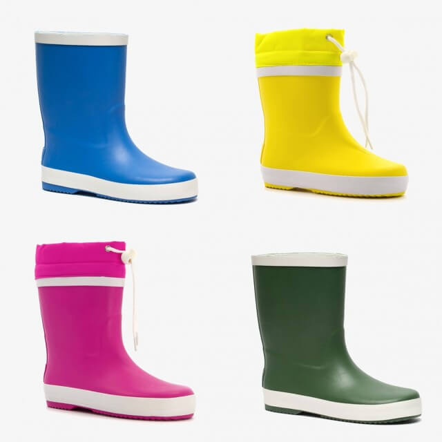 Enfant Blauwe Regenlaarzen Rubber Rain Boot Solid