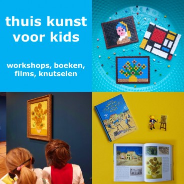 Thuis kunst voor kinderen: online workshops, boeken en knutselen. Zijn de kids gek op het museum? In dit artikel vind je heel veel leuke ideeën voor thuis kunst voor kinderen. Boeken, kinderfilms, online rondleidingen, workshops en knutseltips. 