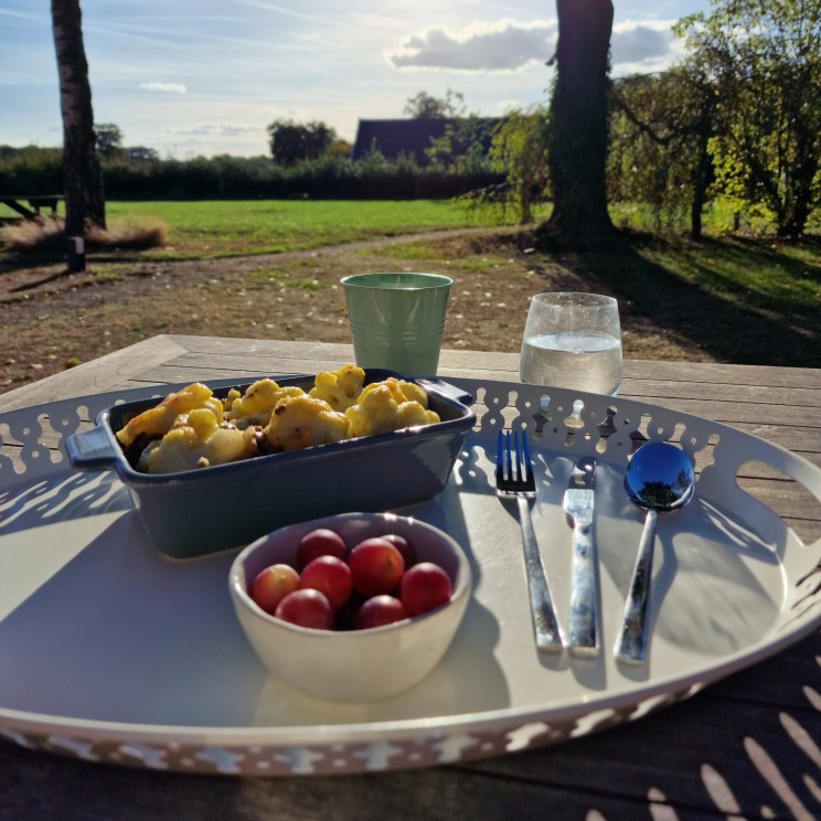 YOUcation in de Achterhoek: vakantie en verdieping voor moeders, bij B&B de Brenschutte. Niet alleen over de inrichting van het huisje is goed nagedacht. Je wordt ook de hele vakantie verzorgd. Annemiek maakt namelijk iedere dag lekkere en gezonde maaltijden, die ze 's ochtends en 's avonds komt langsbrengen.