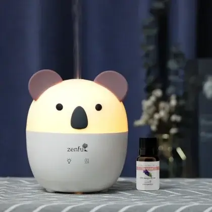 Babykamer cadeaus: leuke accessoires en andere spullen. De Zenful aroma diffuser vernevelt een waterdamp met essentiële oliën in de lucht. Daarmee zorgt hij voor ontspanning, een heerlijk geurend huis en een goede luchtvochtigheid. Voor kleintjes is er de Koala aroma diffuser met nachtlampje. 