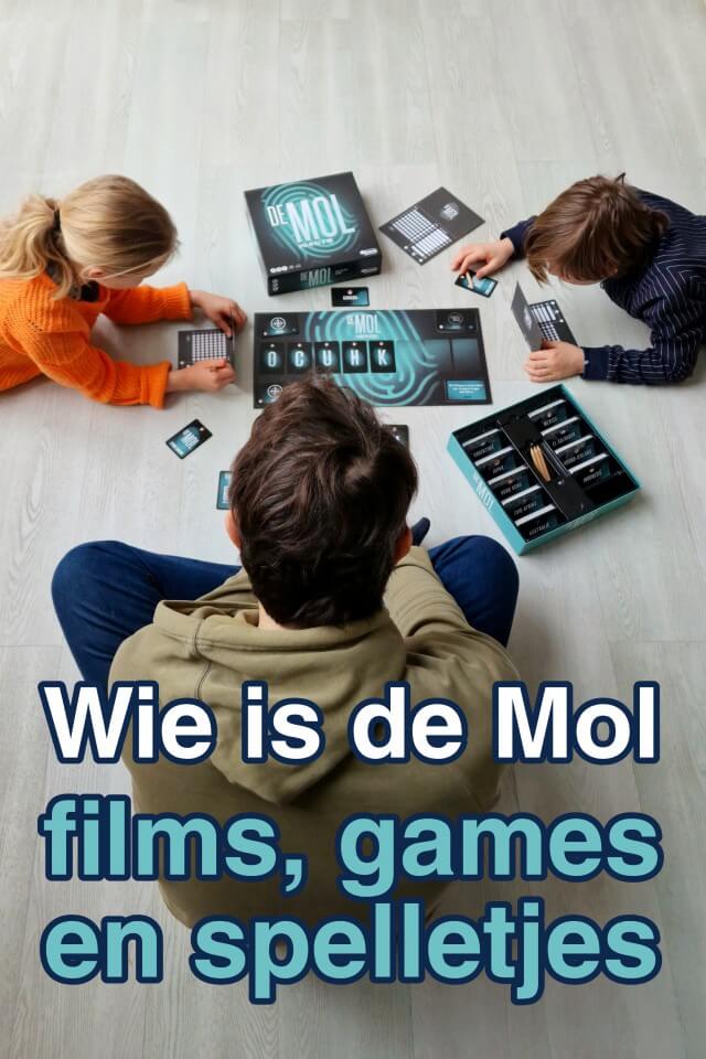 Wie is de Mol: de leukste spelletjes, films en games voor fans. Zijn jullie ook fan van Wie de Mol? Dan wil je het spel thuis waarschijnlijk ook graag spelen. We verzamelen de leukste spelletjes, films en games voor fans van Wie is de Mol. Dus zijn jullie Molloten, kijk dan snel mee.