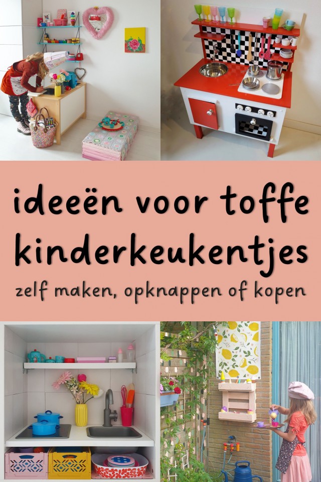 Ideeën voor een kinderkeuken: zelf maken, opknappen of kopen. Kinderen vinden het super leuk om met een kinderkeukentje te spelen. Er zijn hele leuke te koop, maar je kunt een keukentje ook zelf maken. Of een tweedehands kinderkeuken kopen en een beetje opknappen. Ik laat je mooie kinderkeukentjes zien. 