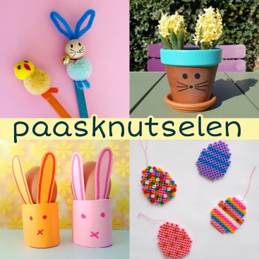 Knutselen voor Pasen: de leukste ideeën. Pasen en de lente zijn altijd een goede reden om te knutselen met kinderen. Een paashaas, paaskuiken, lammetjes, paaseieren en nog veel meer leuks. Met gekleurd papier, strijkkralen, pijpenragers, stempels, zoutdeeg, wc rolletjes en andere materialen. Zowel makkelijke ideeën om te knutselen voor Pasen met peuters en kleuters, als moeilijkere tips voor oudere kinderen en tieners.