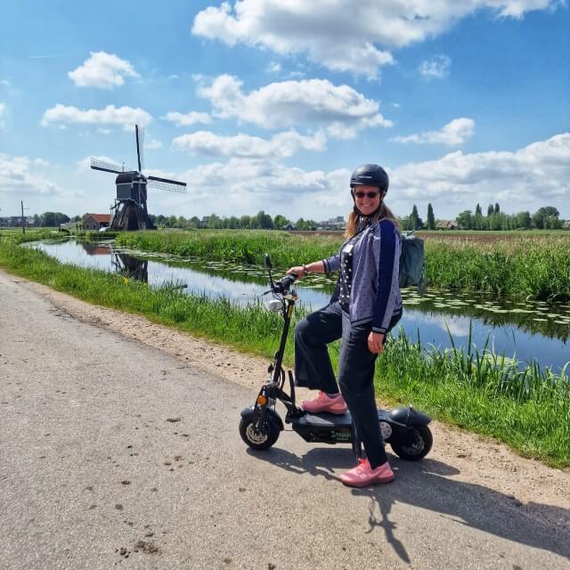 Op stap in de Krimpenerwaard met de electrische step.