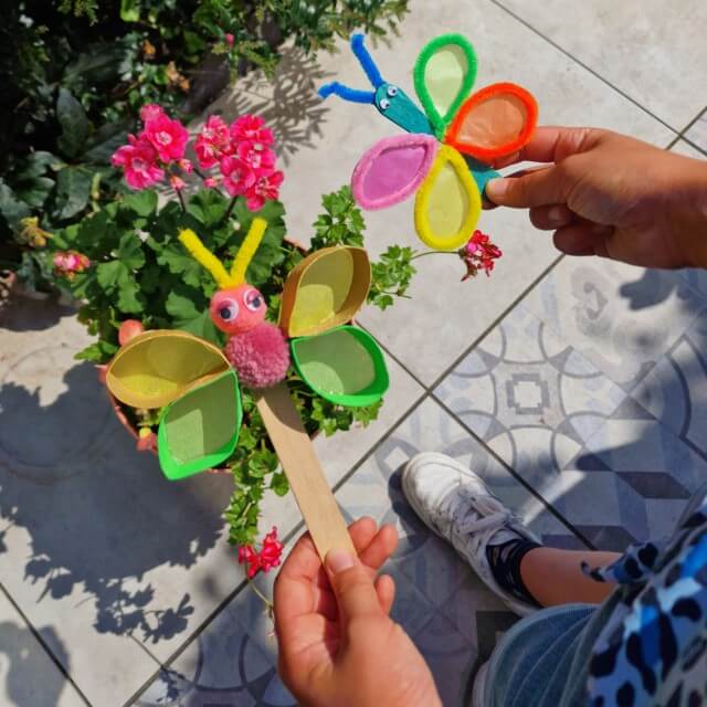 Lente en zomer knutselen: leuke ideeën voor kinderen. Deze vlinders zijn leuk om te lente knutselen met wat oudere kinderen en tieners. 