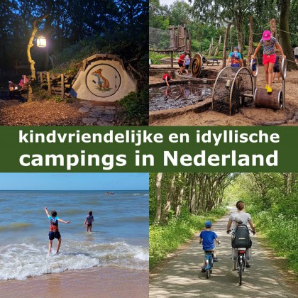 Kamperen met kinderen: idyllische kindvriendelijke campings in Nederland. Met speeltuin, zwembad, meer of rivier. Dit is Geversduin in het Noordhollands duinreservaat.