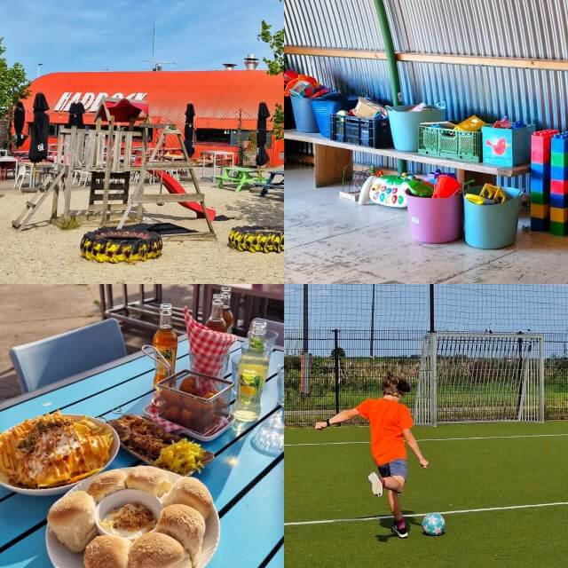 Kindvriendelijke restaurants: speeltuin en ander leuks voor kinderen. Zoals Haddock op Zeeburgereiland: 's zomers zit je met je wijntje aan de picknicktafels op het terras naast de speeltuin. Voor oudere kids en tieners is er een voetbalveld naast. 's Winters kunnen de kinderen binnen spelen in een speelkamer. Een van onze favoriete kindvriendelijke restaurants met kinderen en tieners dus.