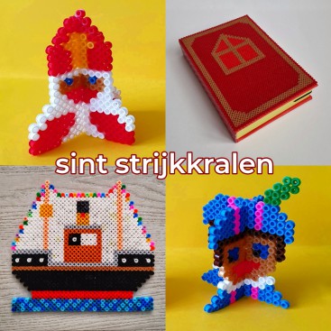 Sinterklaas knutselen met strijkkralen. Brrrrr wat is het opeens koud buiten! Lekker weer voor een warme chocolademelk met pepernoten en tijd om te knutselen!  Wij gingen Sinterklaas knutselen met strijkkralen. 