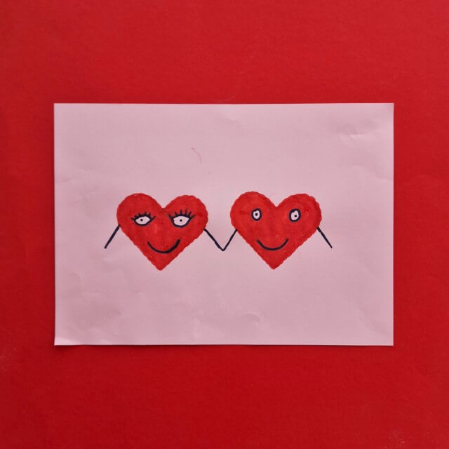 Ons meisje tekende deze verliefde hartjes met 9 jaar. 