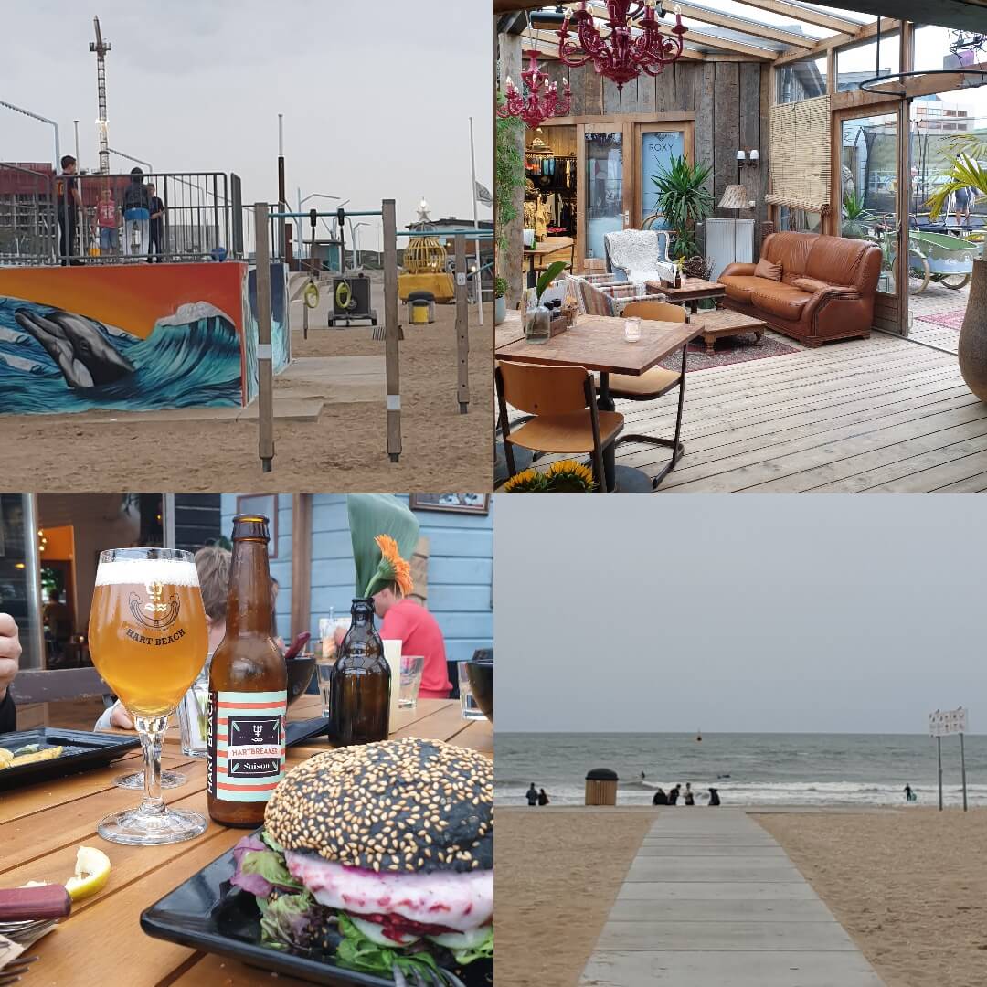 Hart Beach Surfrestaurant in Scheveningen bij Den Haag is ook in de winter open. Ernaast zijn een speeltuin, fitness rekken en een halfpipe skatepit. Een leuk restaurant met je tiener. 