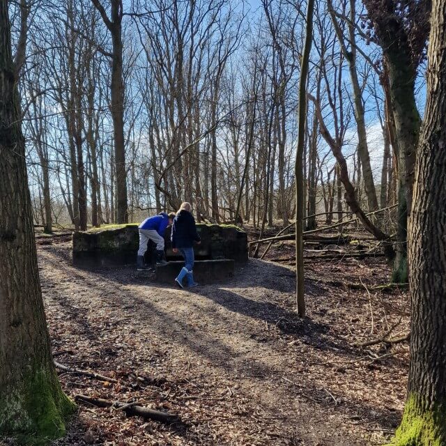 Op deze route kom je een bunker tegen. 