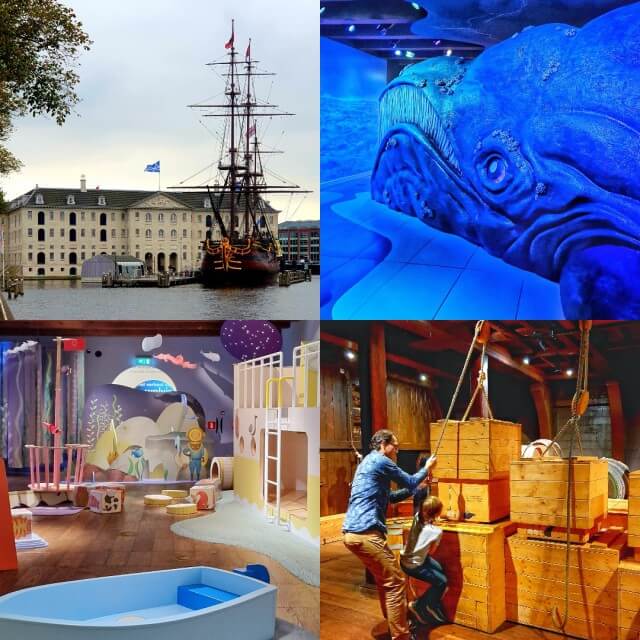 Het Schaapvaartmuseum (review) is een gigantisch gebouw dat allerlei verschillende onderdelen van de scheepvaartgeschiedenis vertelt. Je kunt hier heel lang ronddwalen en natuurlijk het VOC schip bekijken. En ze hebben leuke tentoonstellingen voor kinderen, ook voor peuters en kleuters. 