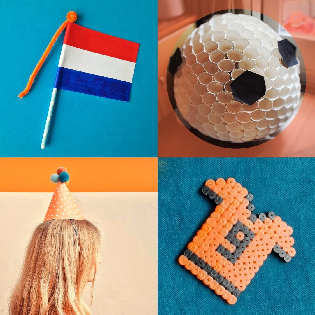 Knutselen voor EK of WK voetbal: leuke ideeën voor oranje. Op zoek naar leuke ideeën om te knutselen voor het EK of WK voetbal? Hier vind je knutsel tips voor voetbal, Oranje en het Nederlands elftal.