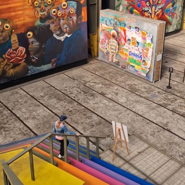 STRAAT museum Amsterdam met kinderen en tieners. Zoek je een hip kids uitje in Amsterdam Noord? STRAAT museum is leuk voor oudere kinderen en tieners. Je vindt er graffiti en street art in een stoere oude loods op de NDSM-werf. Nu is er ook de tijdelijke tentoonstelling Seth Se La Joue, oftewel Seth Speelt Het, een reizende kunst-speeltuin. Met naast gave kunstwerken ook allerlei activiteiten: een speurtocht, allerlei spelletjes en zelf kunst maken.