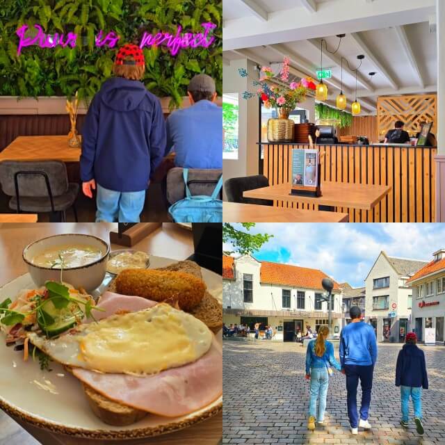 Brownies & downieS vind ik zulke leuke restaurantjes. Om het lekkere eten, de leuke sfeer en het mooie verhaal. Er werken namelijk ook mensen met een beperking. Dus toen we in Goes waren gingen we er lunchen, maar ze hebben ook fijne dingen voor koffie en high tea. Het terras ligt aan een rustig pleintje, waar kinderen kunnen spelen. 