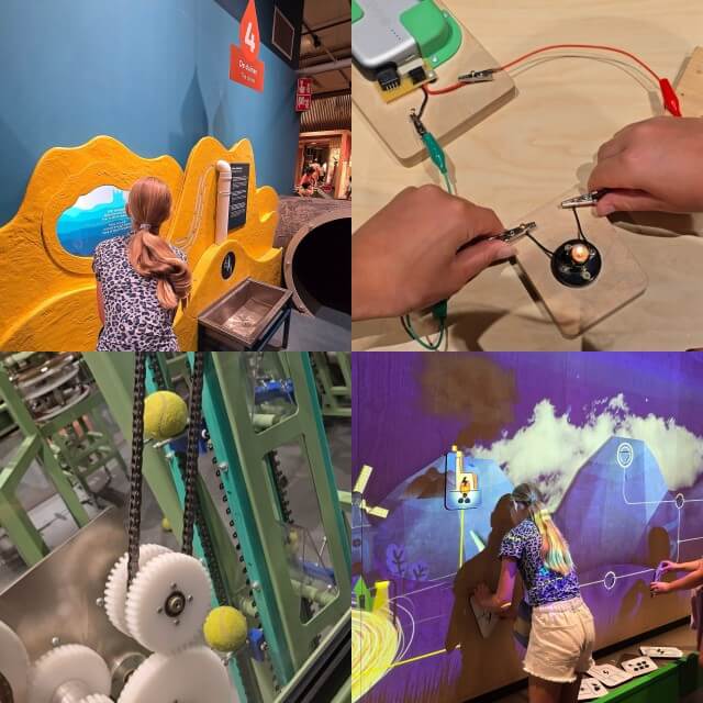 Bij Technium op de tweede verdieping van NEMO Science Museum in Amsterdam leer je hoe techniek werkt. Zo zuiver je drinkwater vanuit de bron tot je kraan en zie je hoe energie wordt opgewekt en naar jouw huis gaat. Maar je ontdekt ook hoe een fiets werkt, hoe je een brug bouwt en hoe je een lampje laat branden. En je brengt een fabriek in beweging, waardoor je tennisballen door een heel systeem kunt leiden.