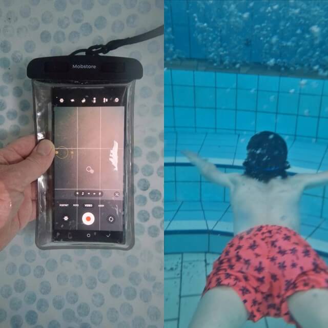 Vakantie cadeautjes voor kinderen – voor onderweg en op vakantie. Hoe leuk is het om in het zwembad te kunnen filmen en foto's maken, onder water en op se glijbaan? Daarom kocht ik dit waterdichte telefoonhoesje om leuke filmpjes mee te kunnen maken. Maar de kids gebruiken het ook regelmatig om grappige foto's van zichzelf te maken.