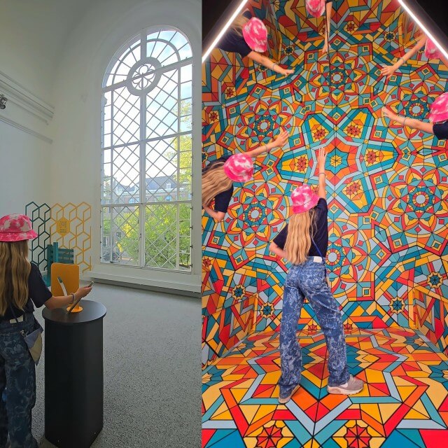 Museum of Illusions Amsterdam: uitje met kinderen en tieners. Museum of Illusions Amsterdam is een interactief uitje vol visuele illusies, leuk met kinderen en tieners. Het museum nodigt enorm uit om grappige foto's en filmpjes te maken van de 3D kunstwerken. Wat ons betreft een aanrader.