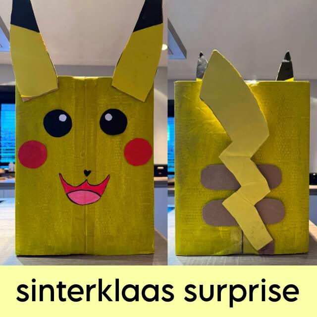 Sinterklaas surprise maken: 100 leuke ideeën om te knutselen. Ons nichtje maakte deze Pokemon Pikachu Sinterklaas surprise voor een klasgenoot in groep 5.