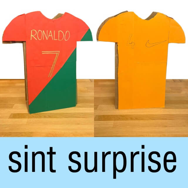 Sinterklaas surprise maken: 100 leuke ideeën om te knutselen. Ons meisje kreeg toen mijn nichtje in groep 5 deze mooie dubbelzijdige voetbalshirt surprise.
