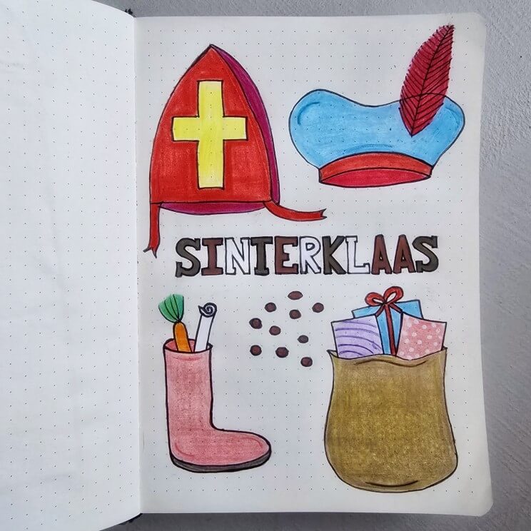 Sinterklaas knutselen: heel veel leuke ideeën voor Sint en Piet. Heerlijk met een kop thee op een koude middag of avond: een Sinterklaas tekening maken. Hier tekende ik wat Sint iconen. Tekenen jullie ze meer?