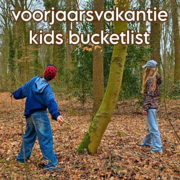 Onze voorjaarsvakantie kids bucketlist: activiteiten voor kinderen. De voorjaarsvakantie komt er aan! Daarom maakten we weer een bucketlist vol leuke voorjaarsvakantie activiteiten voor kinderen. Een lijst vol ideeën om deze krokusvakantie te doen. Met ideeën voor peuters en kleuters, maar ook voor grotere kids en tieners. Voor zowel voor mooi weer als voor slecht weer. 
