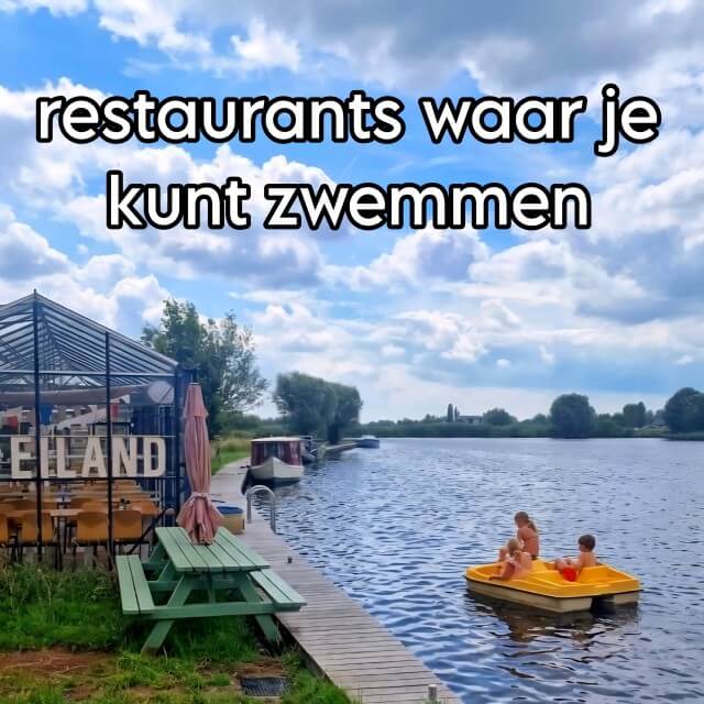 Restaurants waar je kunt zwemmen. Ga je uit eten op een mooie zomerse dag? Bij deze restaurants kun je ook zwemmen. Het is leuke horeca met oudere kinderen en tieners. Er zitten strandtenten tussen, maar ook gewone restaurants, midden in de stad.