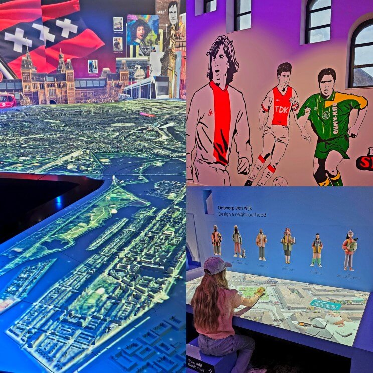 101 binnen uitjes met kinderen, voor als het regent of koud is. Amsterdam in Motion in het Westerpark is een enorme multimediale stadsmaquette. Eerst word je er in 15 minuten doorheen geleid en daarna kun je van dichtbij kijken. Vervolgens ga je naar een tentoonstelling met iconische plekken en typisch Amsterdamse onderwerpen. Gratis voor kinderen en tieners onder 18 jaar.