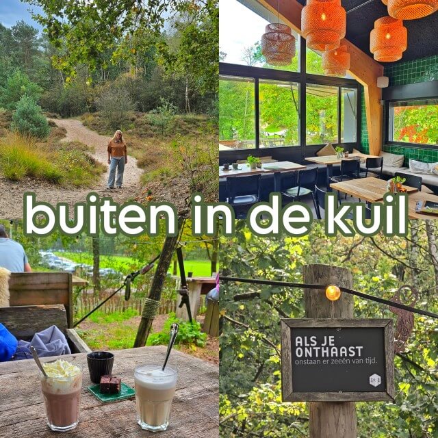 Buiten in de Kuil: restaurant en wandeling. Een restaurant waar je ook nog lekker kunt wandelen, dat is Buiten in de Kuil. Het ligt prachtig in de Lage Vuursche, op de Utrechtse Heuvelrug.